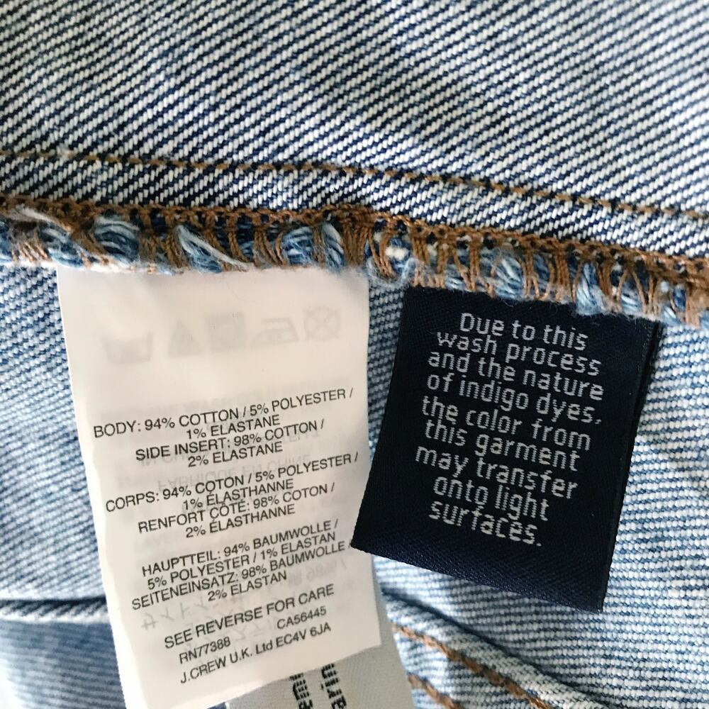 Madewell Spliced Two Tone Denim Mini Skirt 26 2 - Picture 8 of 9